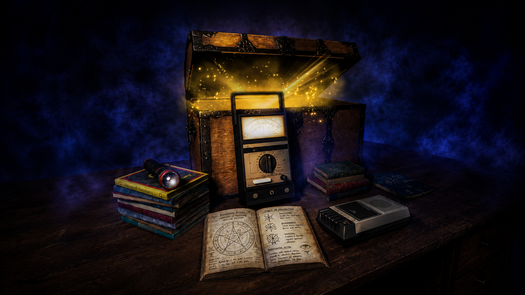 Final occult investigation scene with atmospheric lighting and visual effects